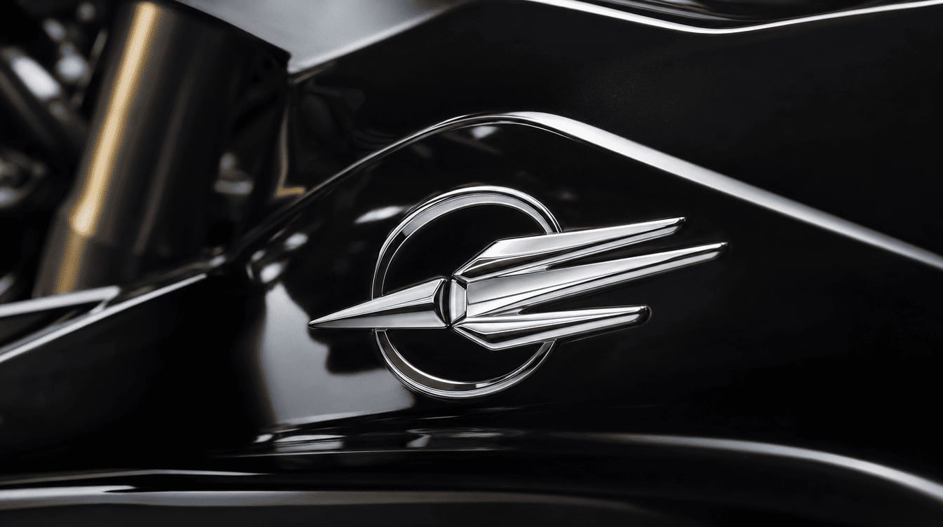 Ponce Racing — detalle emblema de motocicleta